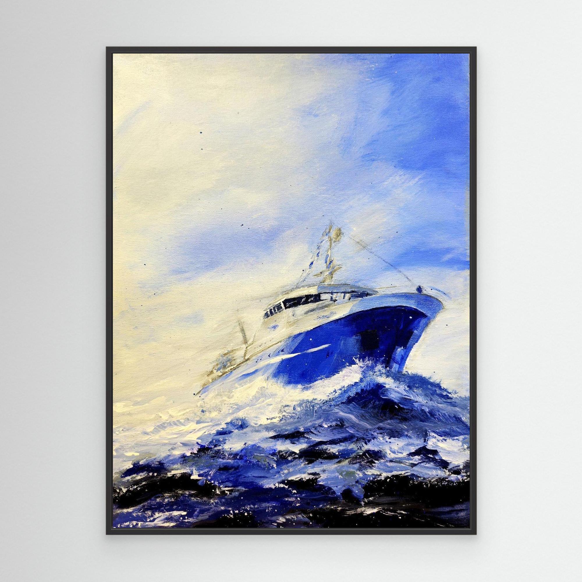 Modern NZ fishing boat Rehua at sea - Printumo