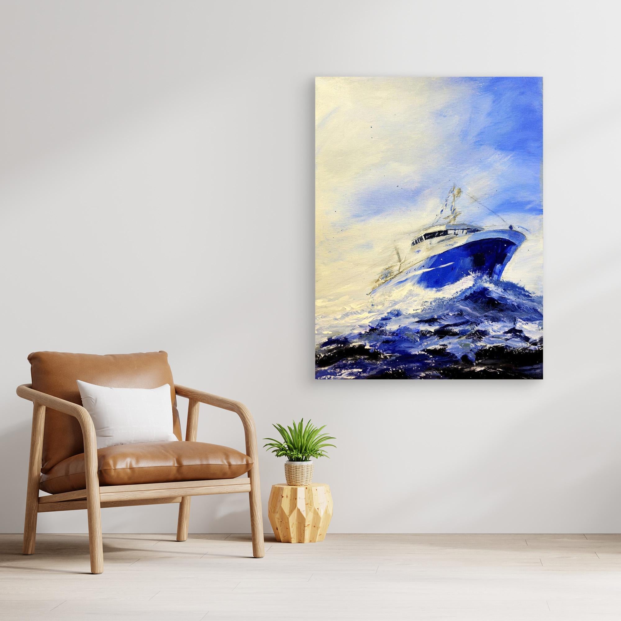 Modern NZ fishing boat Rehua at sea - Printumo