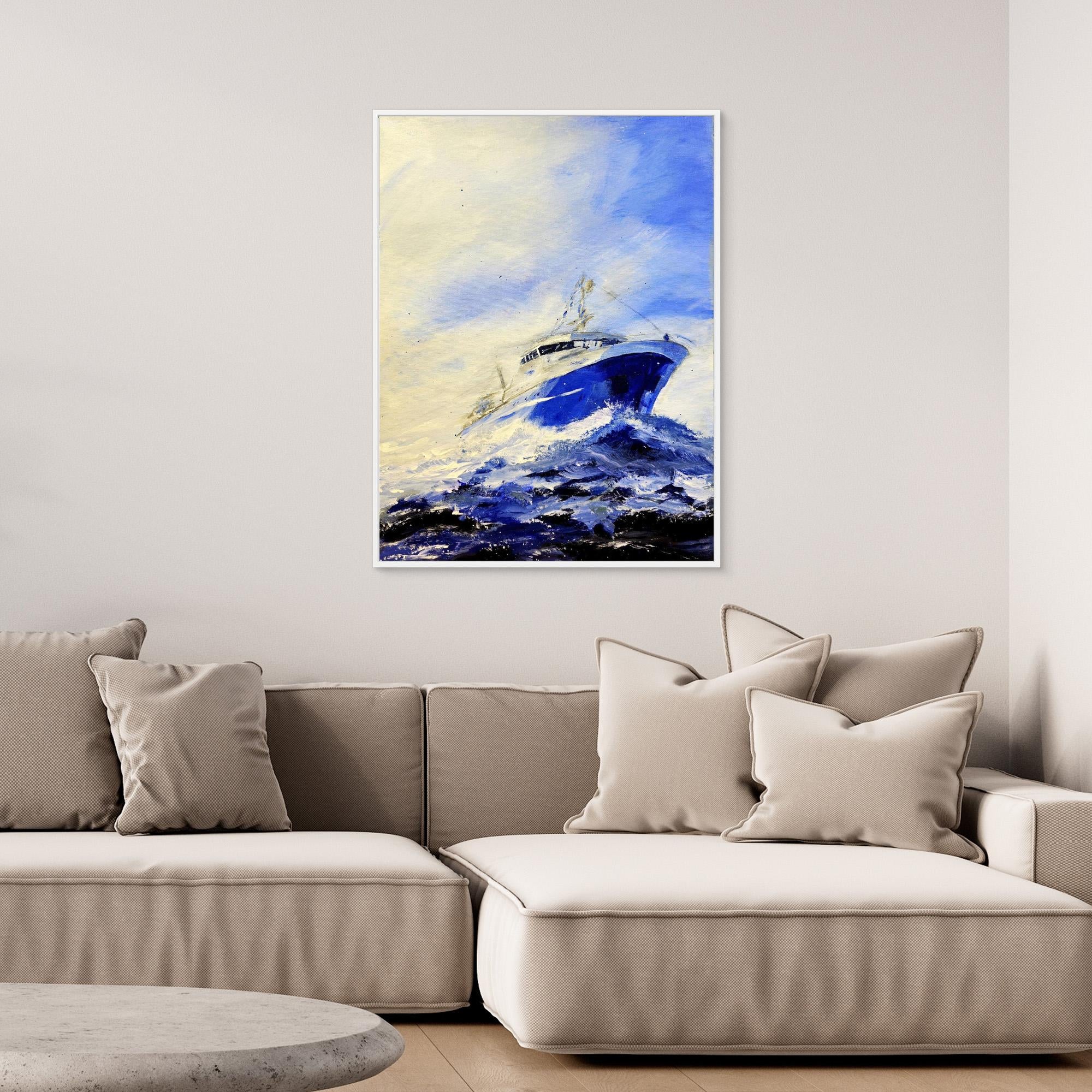 Modern NZ fishing boat Rehua at sea - Printumo