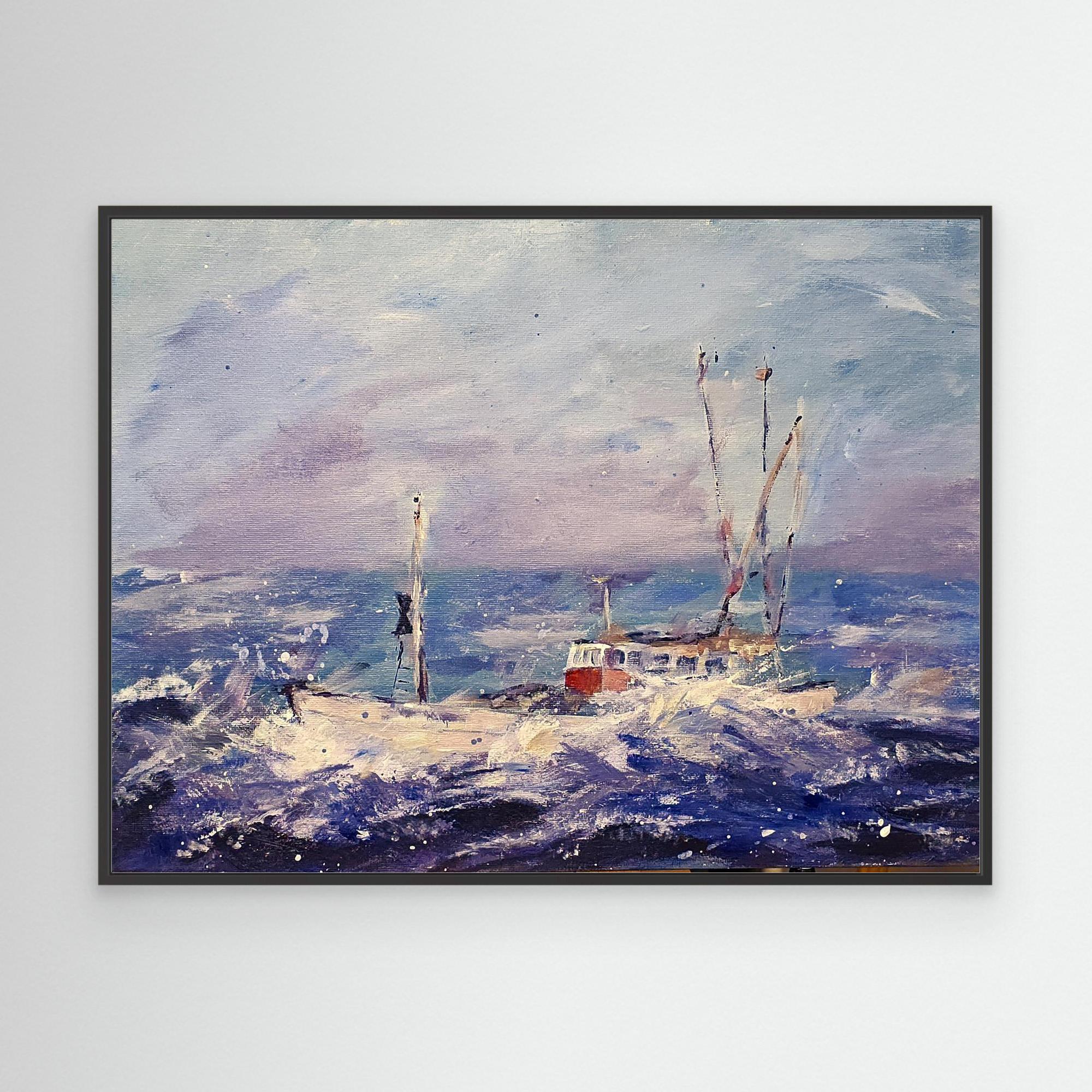 Dorothy May - historic New Zealand trawler off South Island coast - Printumo