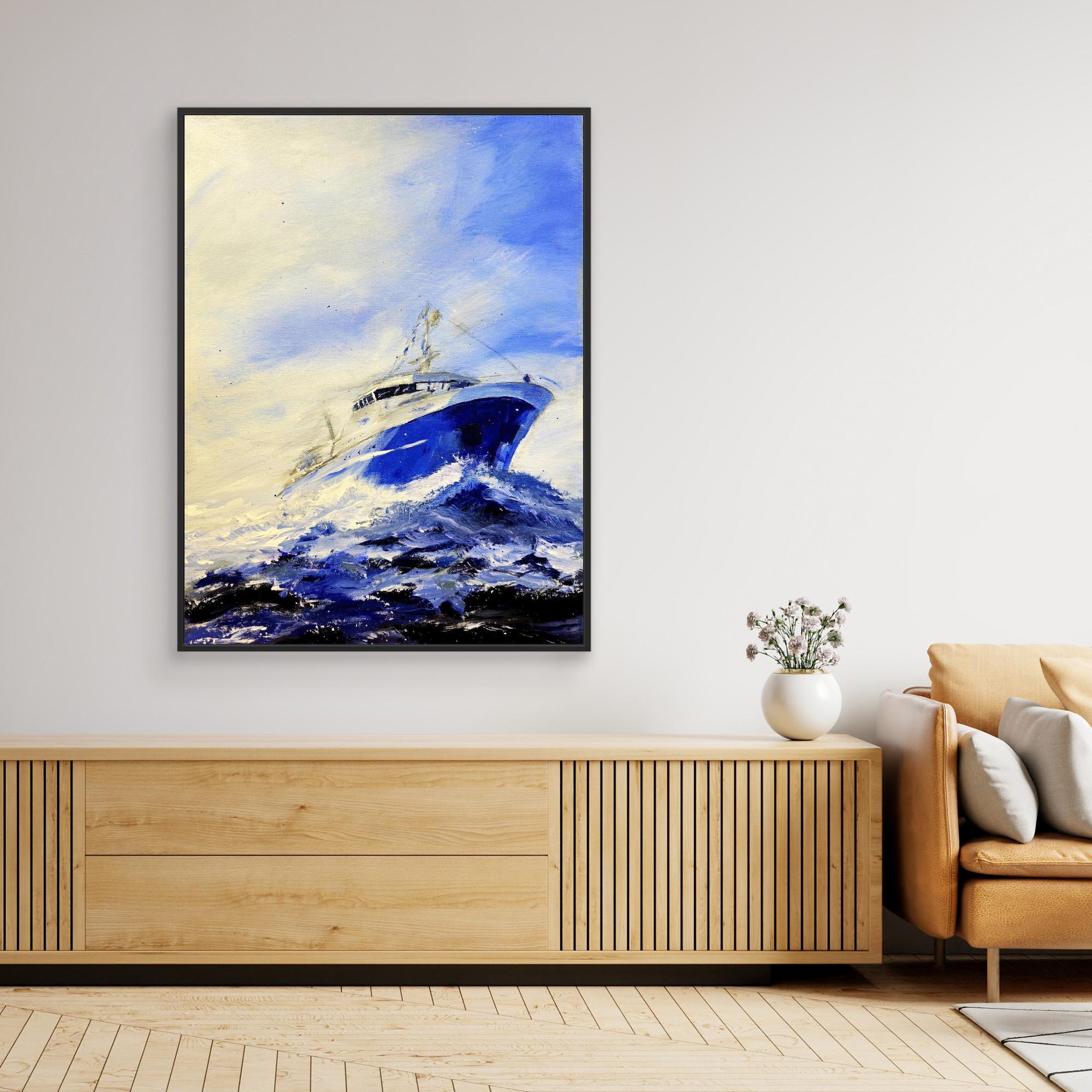 Modern NZ fishing boat Rehua at sea - Printumo