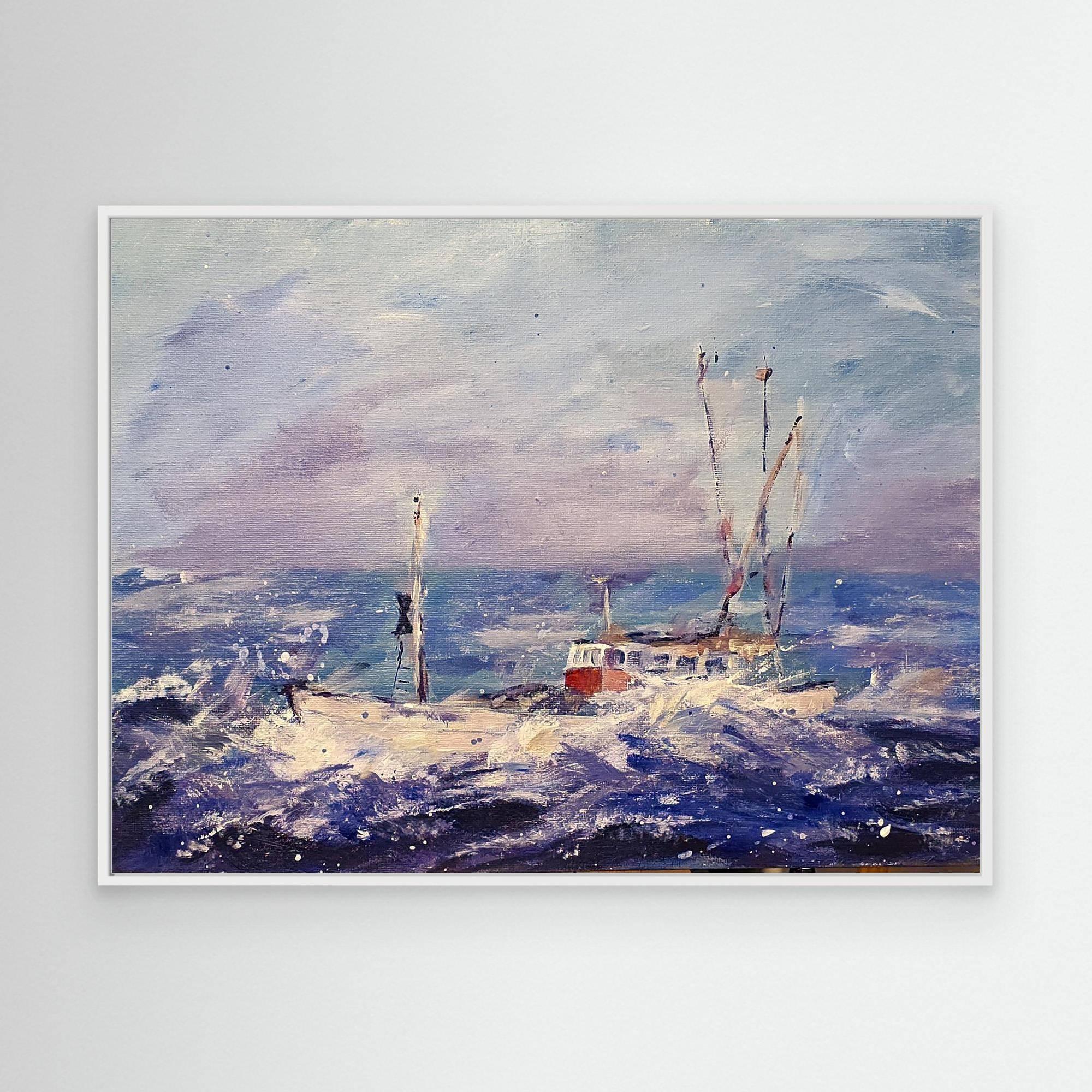 Dorothy May - historic New Zealand trawler off South Island coast - Printumo