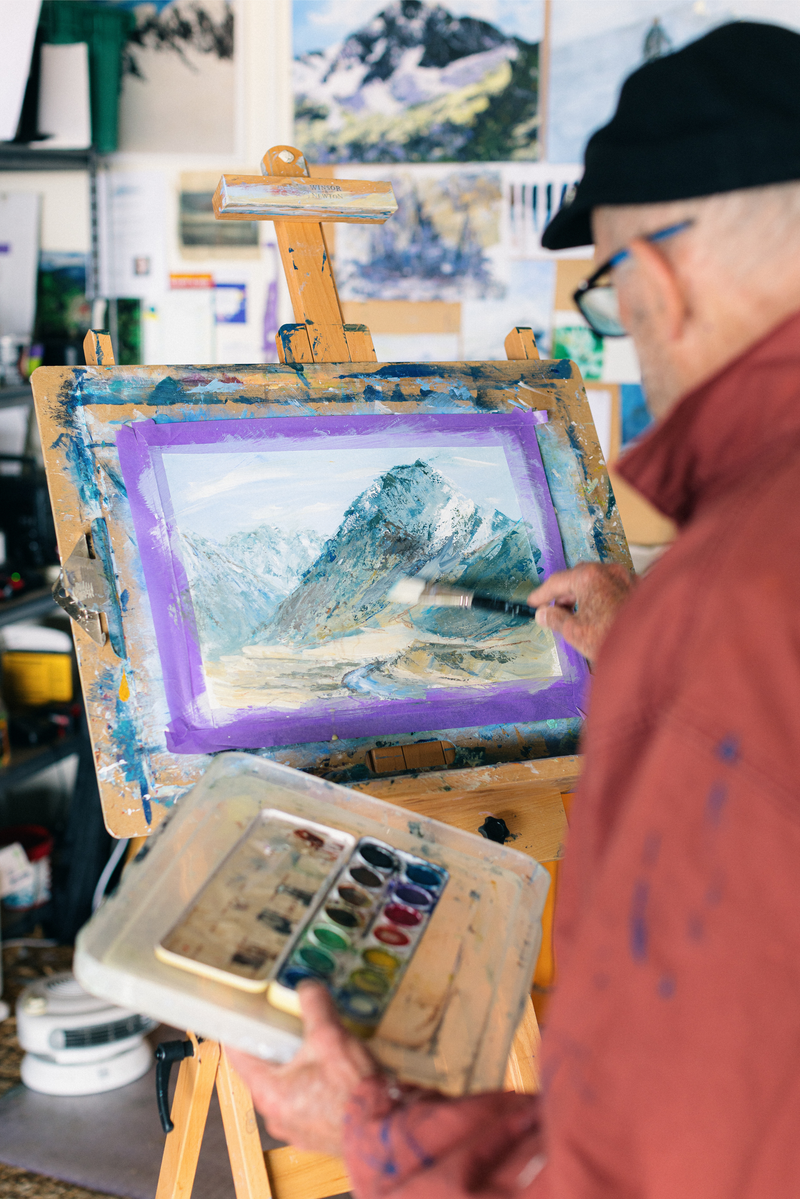 Bill Rainey in his studio, Nelson