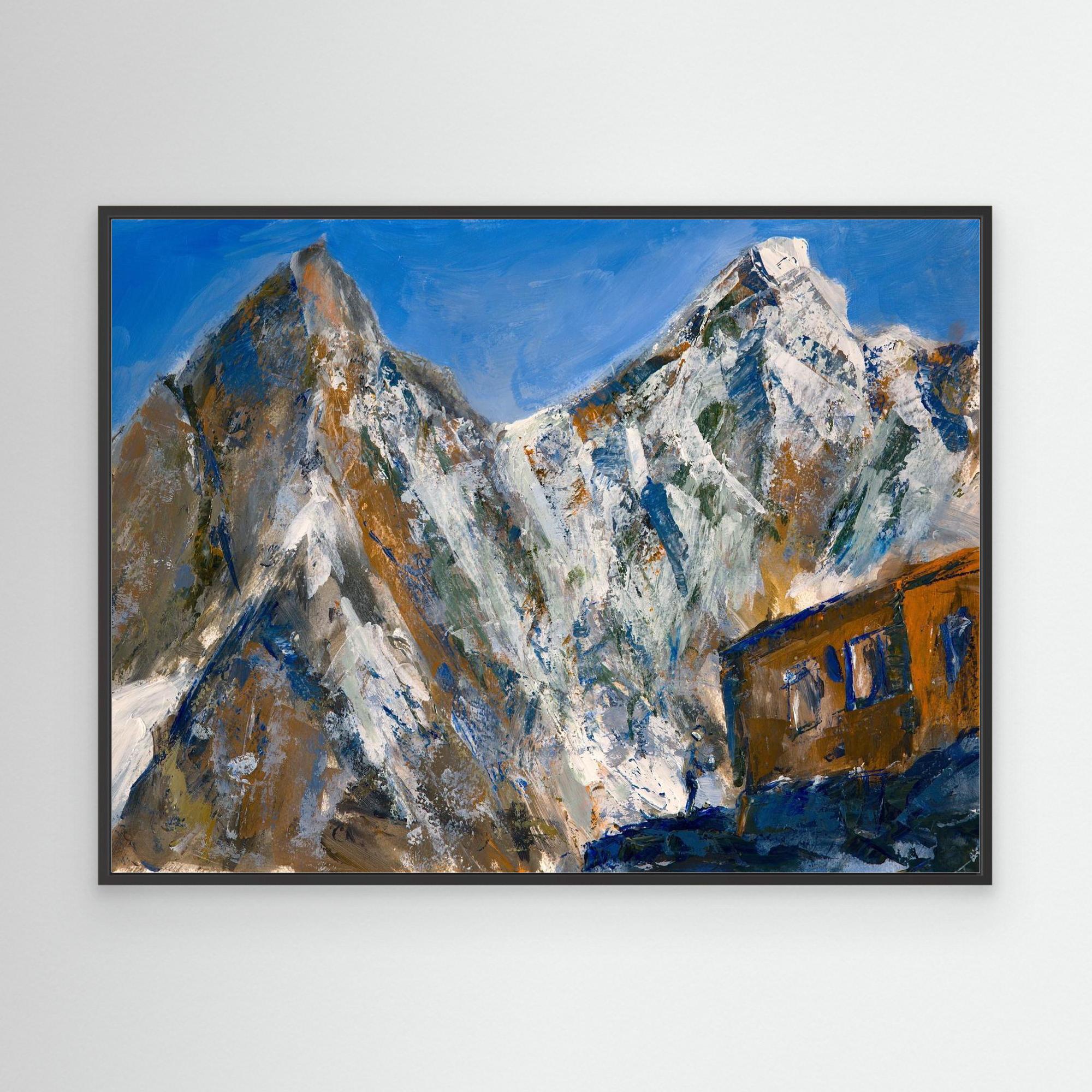 Fetching snow for a brew - Pioneer Hut