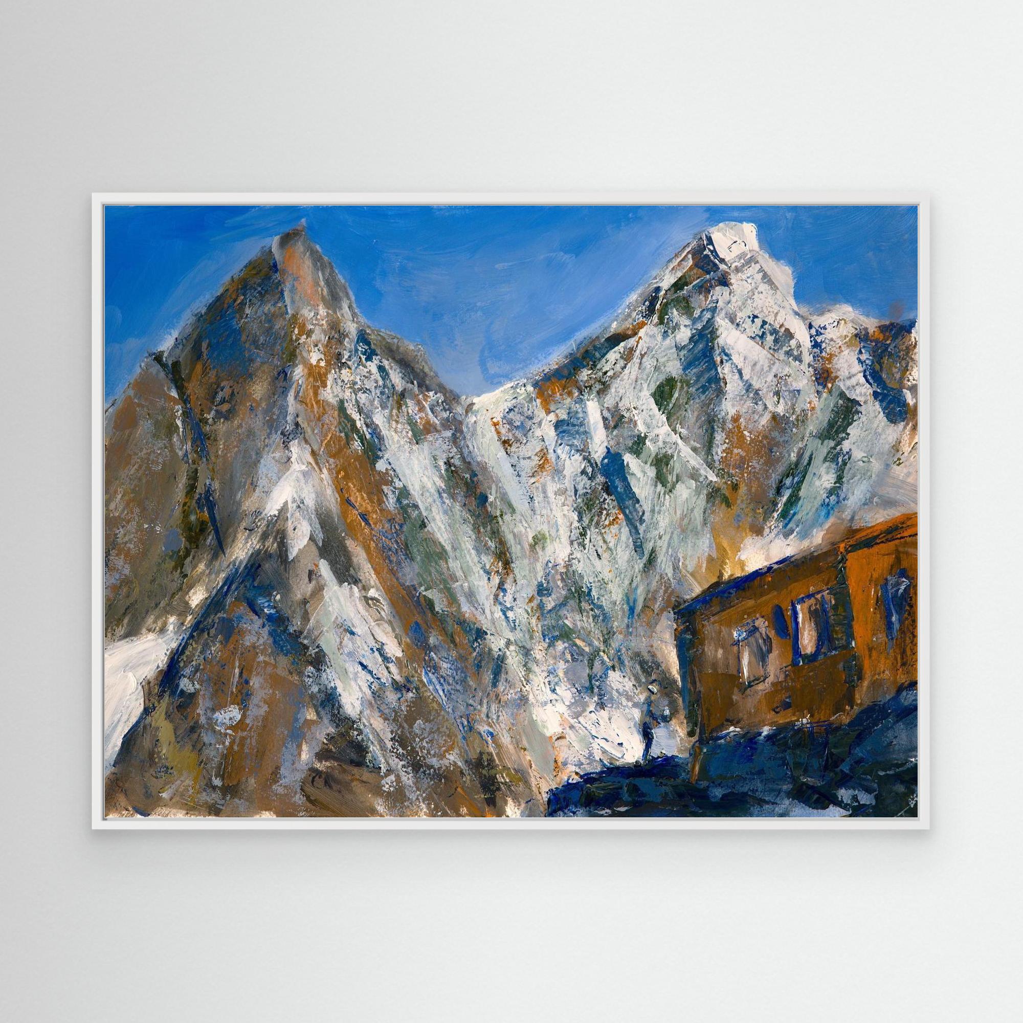 Fetching snow for a brew - Pioneer Hut