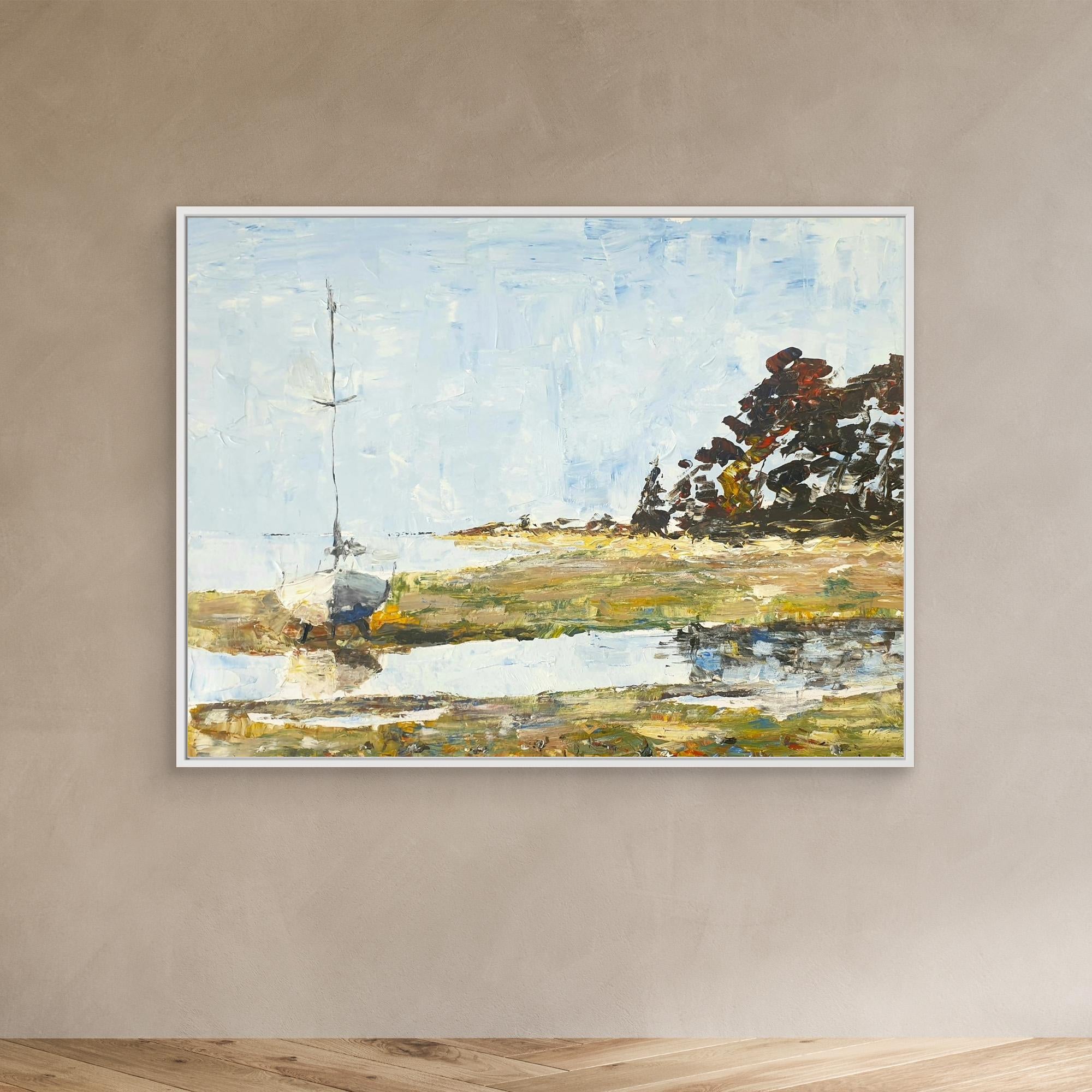 Keeler waiting patiently for tide - Printumo